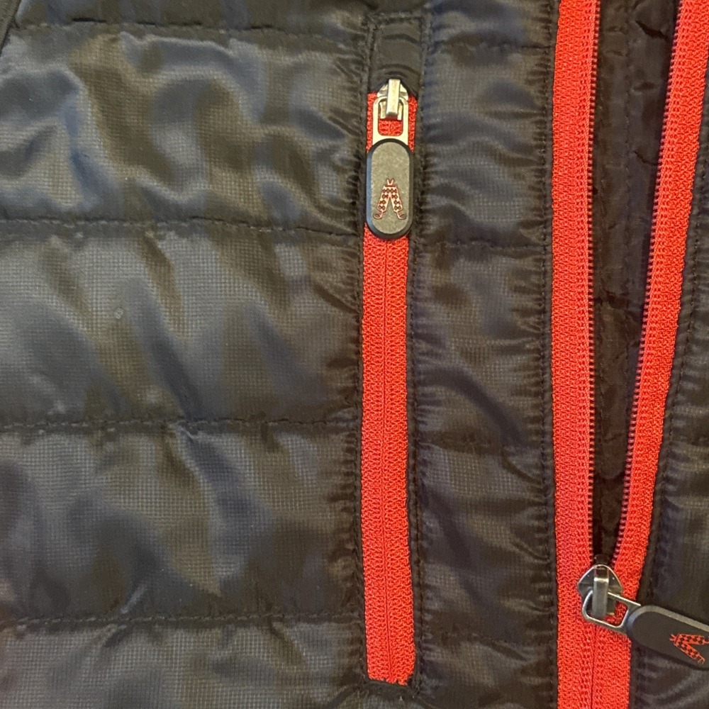 Royal Awesome Men's M Golf Jacket Black Red Hybrid 1 Pocket Missing Zipper - Picture 9 of 13